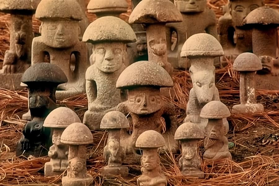 Esculturas maya Pedras de cogumelos